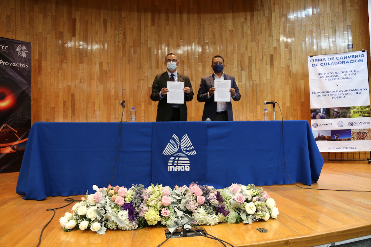 Inaoe Y San Andr S Cholula Firman Convenio De Colaboraci N