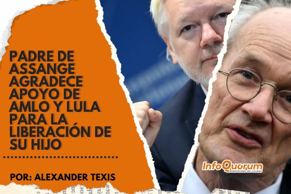 Padre de Assange agradece apoyo de AMLO y Lula para la liberación de su hijo