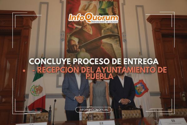 Concluye firma de acta de la entrega-recepción del Ayuntamiento de Puebla