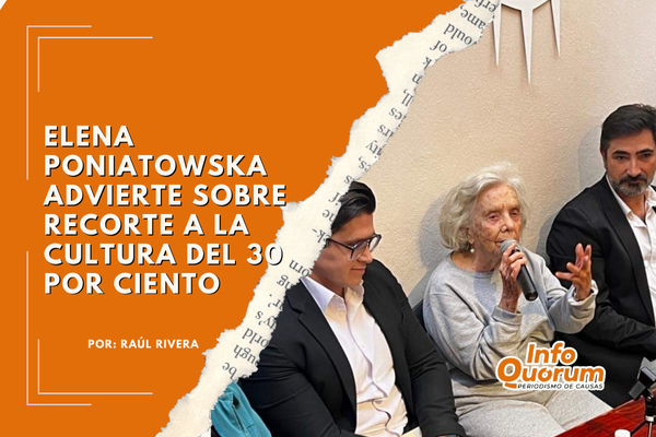 Elena Poniatowska advierte sobre recorte a la cultura del 30 por ciento