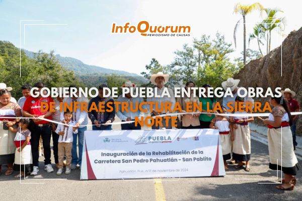 Gobierno de Puebla entrega obras de  infraestructura en la sierra norte