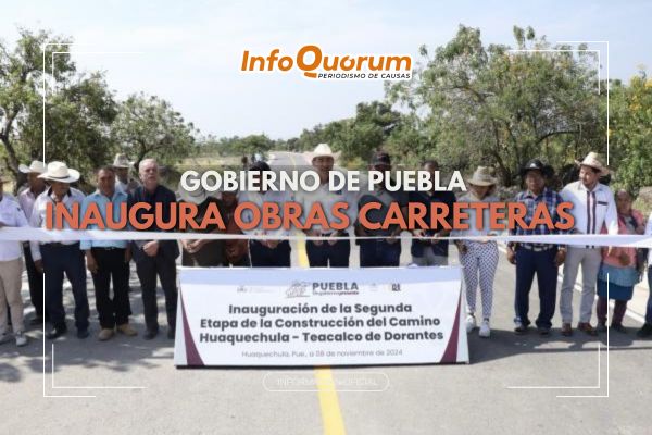 Gobierno de Puebla inaugura obras carreteras