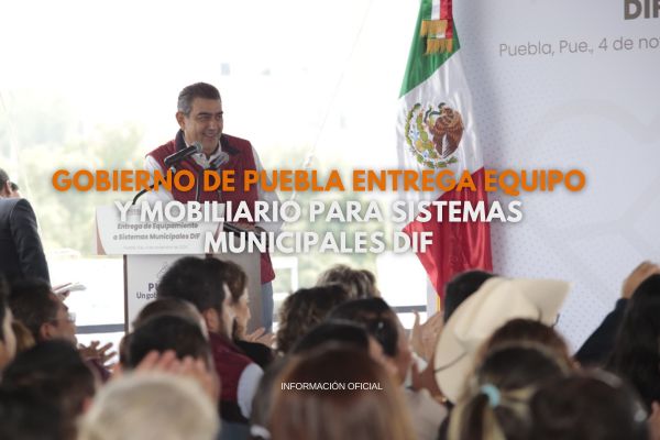 Gobierno de Puebla entrega equipo y mobiliario para sistemas municipales DIF