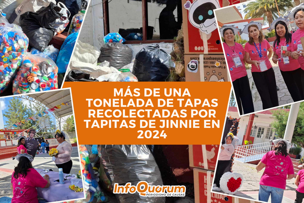 Más de una tonelada de tapas recolectadas por Tapitas de Jinnie en 2024