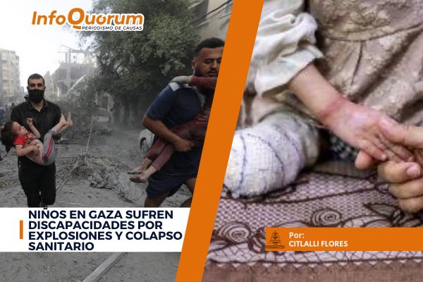 Niños en Gaza sufren discapacidades por explosiones y colapso sanitario