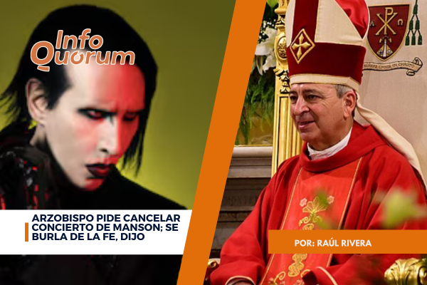 Arzobispo pide cancelar concierto de Manson; se burla de la fe, dijo