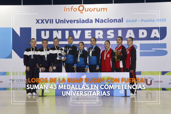 Los Lobos de la BUAP acumulan 43 medallas