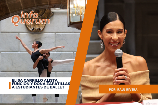 Elisa Carrillo alista función y dona zapatillas a estudiantes de Ballet