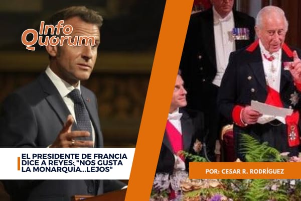 El presidente de Francia dice a reyes: «nos gusta la monarquía…lejos»