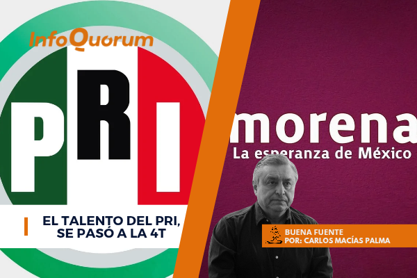 El talento del PRI, se pasó a la 4T
