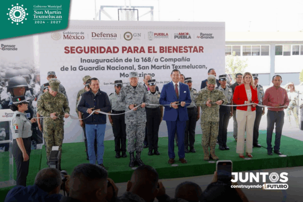 Inauguran en Moyotzingo la 168/a compañía de la Guardia Nacional