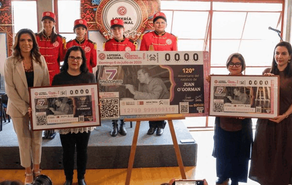 Lotería Nacional conmemora 120 años del natalicio de Juan O’Gorman con billete del Sorteo Zodiaco No. 1710