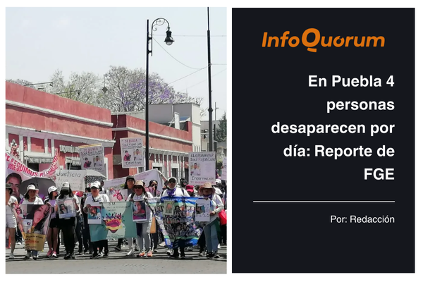 En Puebla 4 personas desaparecen por día: Reporte de FGE