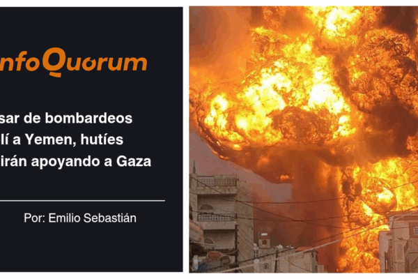 A pesar de bombardeos israelí a Yemen, hutíes seguirán apoyando a Gaza
