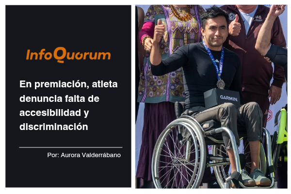 En premiación, atleta denuncia falta de accesibilidad y discriminación