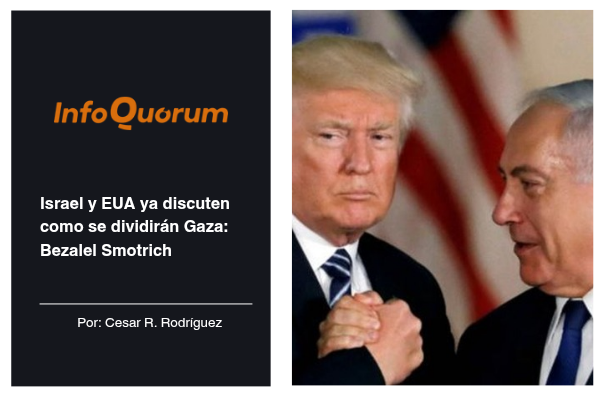 Israel y EUA ya discuten como se dividirán Gaza: Bezalel Smotrich
