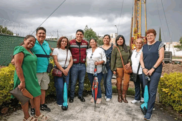 Omar Muñoz arranca perforación de pozo en Sanctorum para abatir escasez de agua