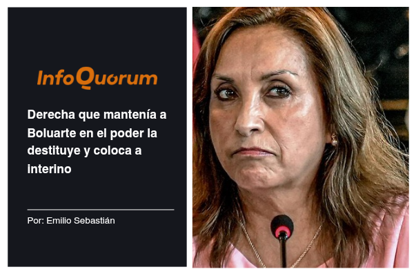 Derecha que mantenía a Boluarte en el poder la destituye y colocan a interino