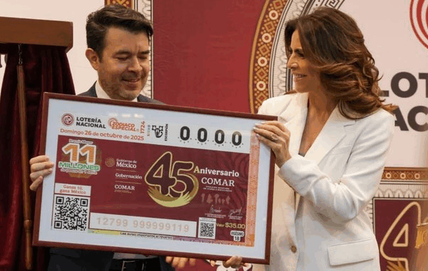 Lotería Nacional celebra 45 años de la COMAR con billete conmemorativo