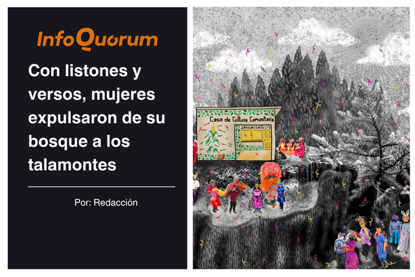 Con listones y versos, mujeres expulsaron de su bosque a los talamontes 